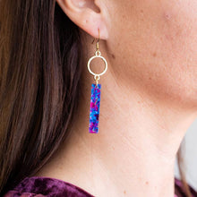 Load image into Gallery viewer, Isabella - Purple Sparkle Earrings
