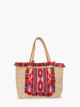 Load image into Gallery viewer, Wrenley Fringe Tote - Fuchsia
