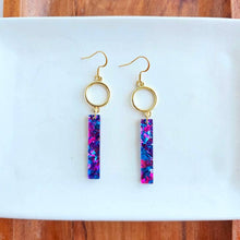 Load image into Gallery viewer, Isabella - Purple Sparkle Earrings
