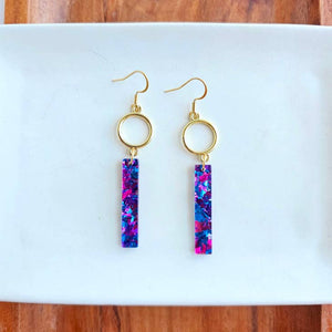 Isabella - Purple Sparkle Earrings