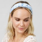 Blue & White Gingham Headband