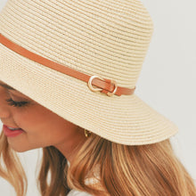 Load image into Gallery viewer, Straw Sun Hat with Loop Buckle
