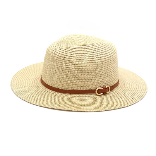 Straw Sun Hat with Loop Buckle