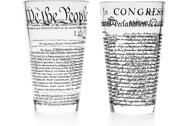 Constitution & Declaration of Independence Beer Glasses