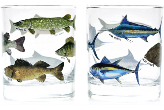Freshwater and Saltwater Whiskey Glass