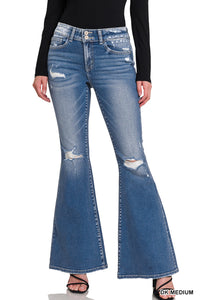 Mid Rise Super Flare Jeans